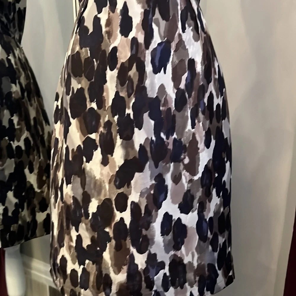 Kate Spade Black and White Watercolor Sheath Dress Size 8